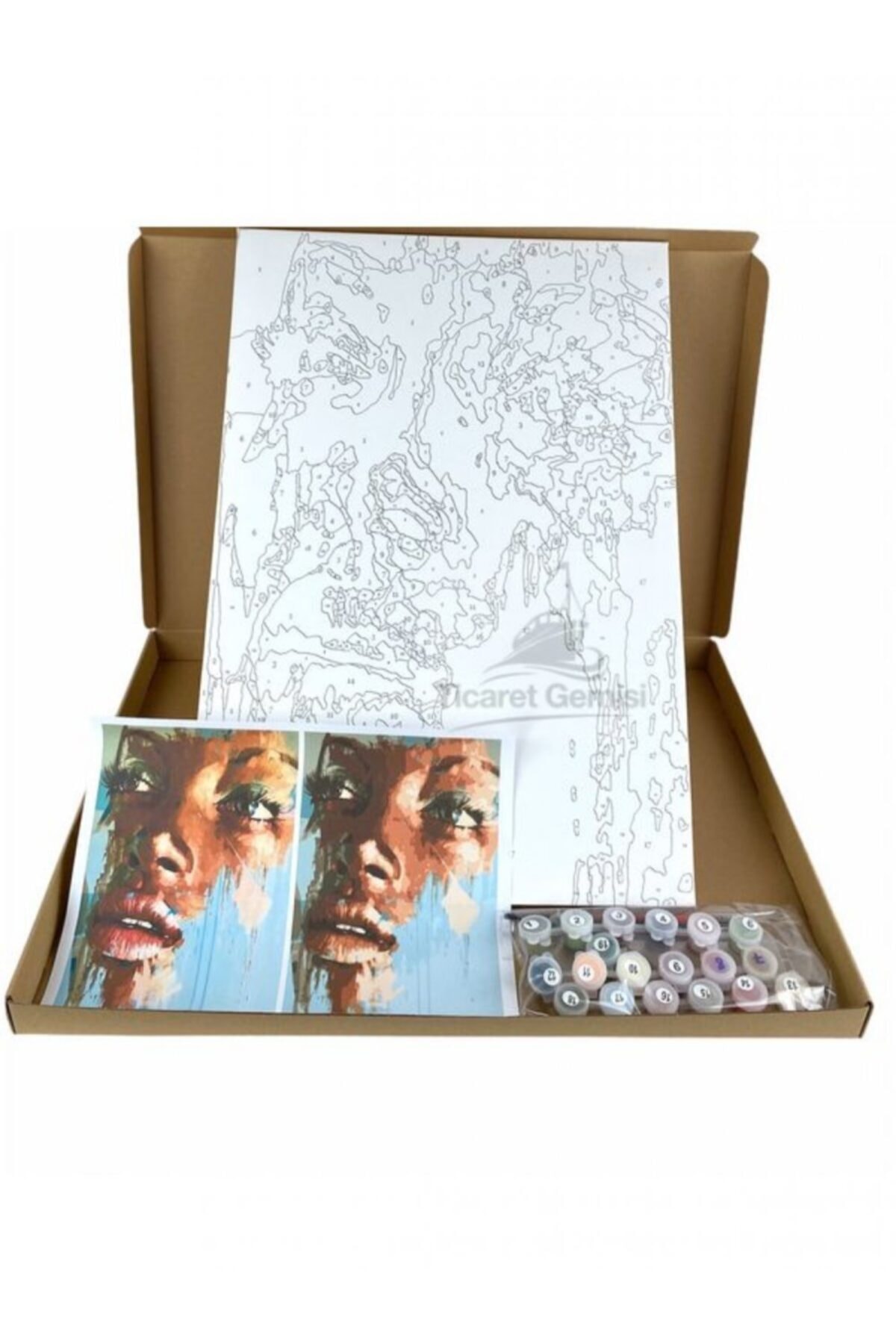 O Yannis 35x50 Sovaleli Rakamlarla Boyama Seti Firca Hediyeli 100 Pamuk Tuval Seklinde Cerceveli Fiyati Yorumlari Trendyol