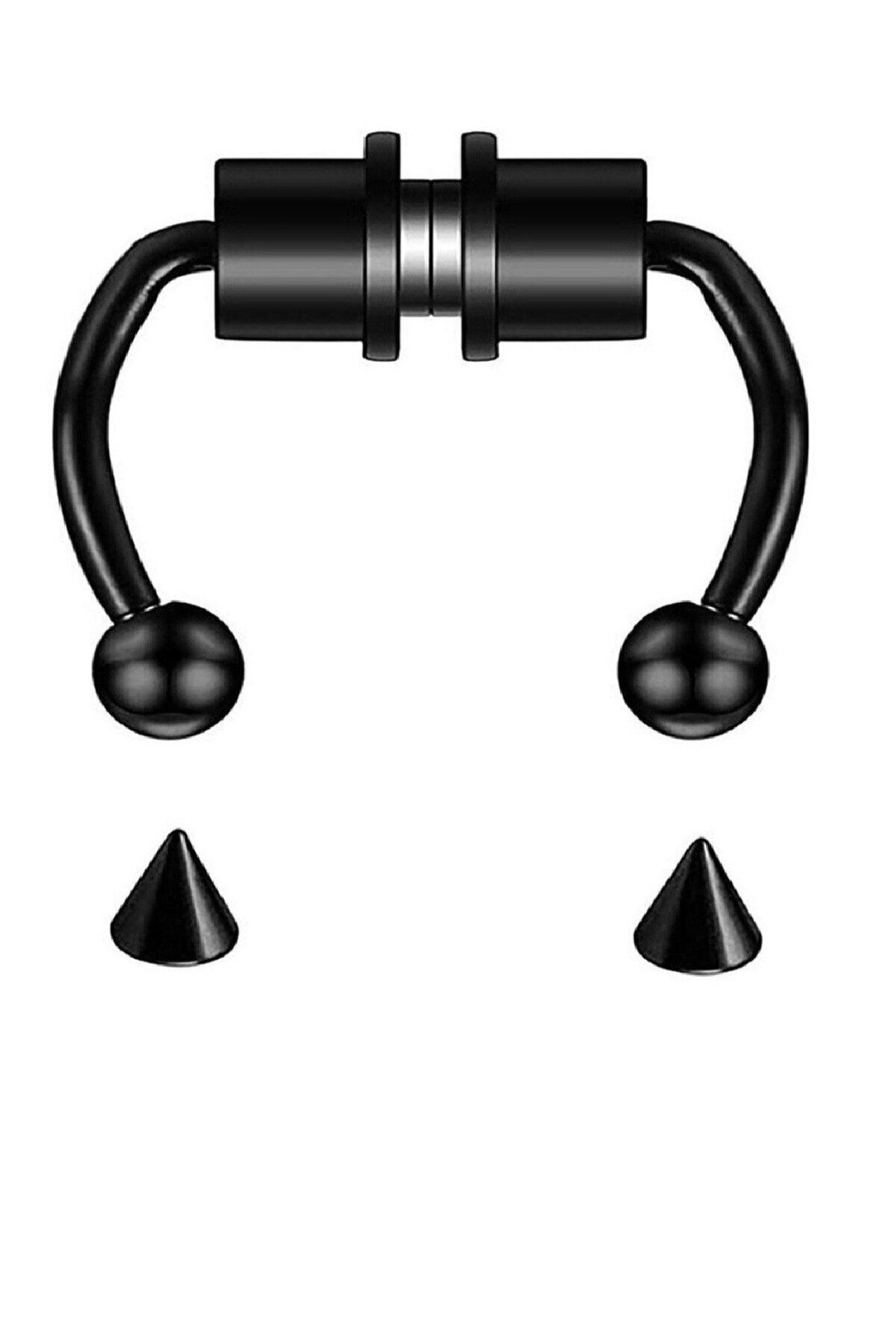 VipBT Paslanmaz Çelik Septum Labret Lip Earlobe Mıknatıslı Top Ve Ok Başlı Sahte Fake Piercing