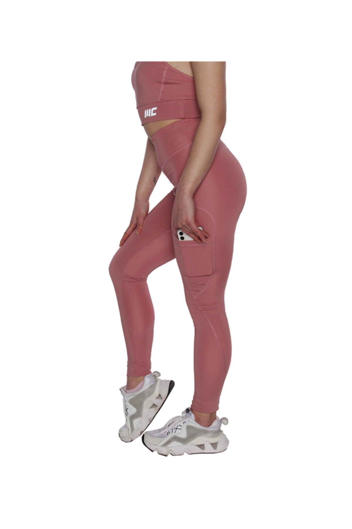 MUSCLECLOTH Elise Cepli Spor Tayt Pembe