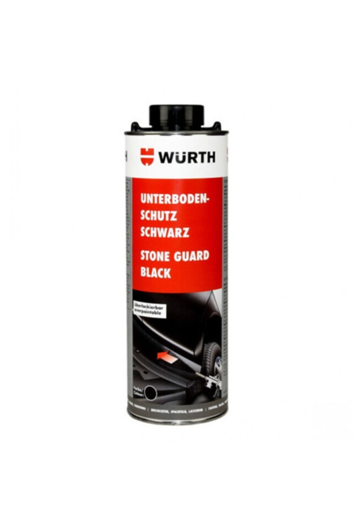 Würth Pütür Alt Koruma Boyası Siyah 1000 ml