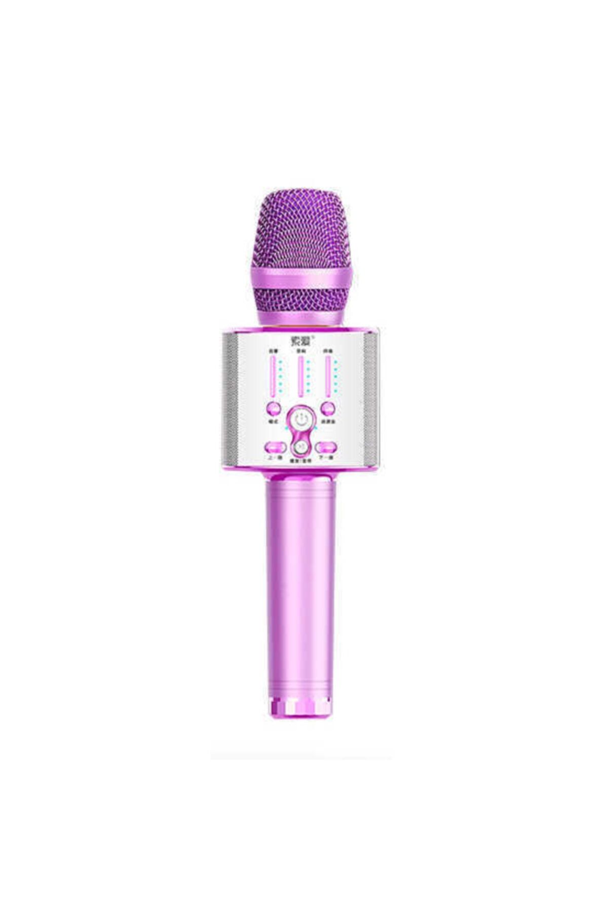 Cep prime Soaiy Mc1 Karaoke Mikrofon Bluetooth Hoparlör Röportaj & Kayıt Özelliği Tiz/bas/ses/yankı Ayarlama