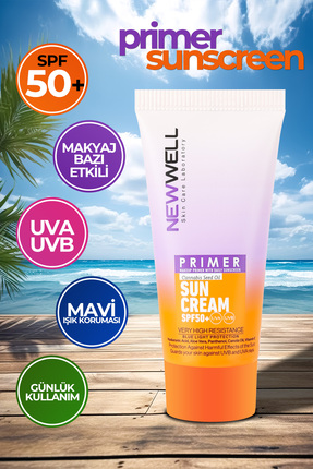 Makyaj Bazı Güneş Kremi 50 SPF+ Aydınlatıcı Etkili Primer Sunscreen 50 ML Image 1