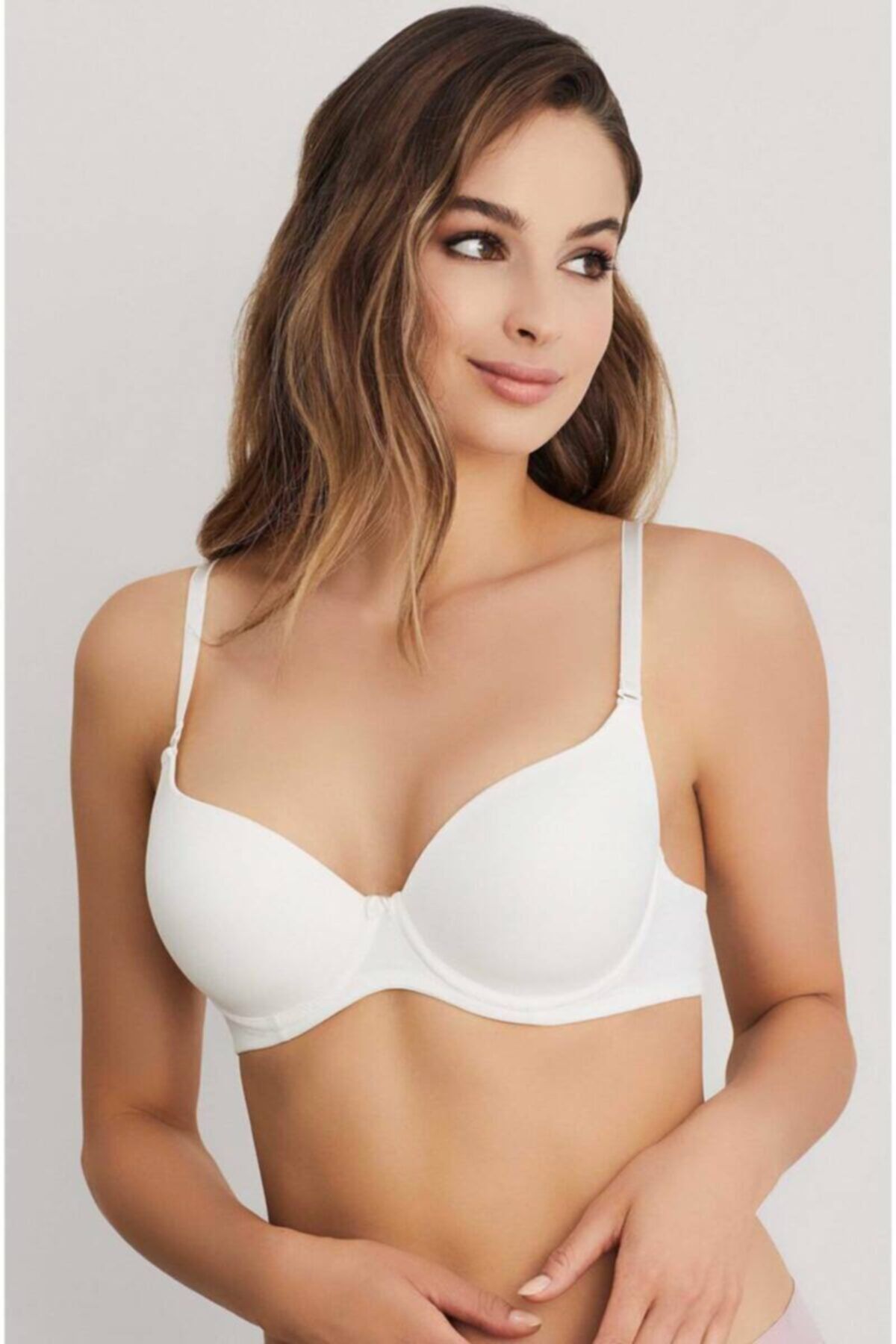 Eros Women's Ecru Strapless Empty Cup Single Bra - Trendyol