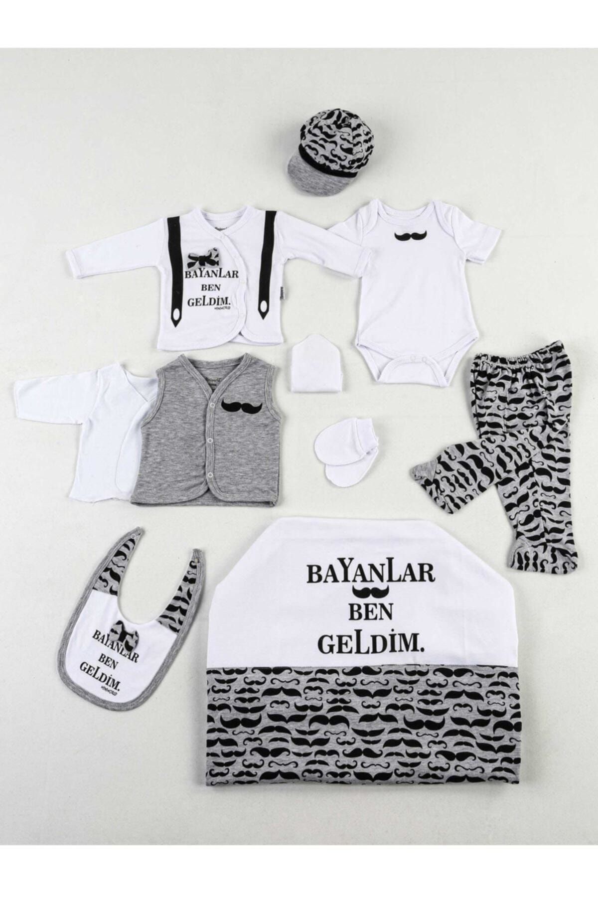 miniworld gri beyaz ben geldim 10 lu yenidogan erkek bebek hastane cikisi fiyati yorumlari trendyol