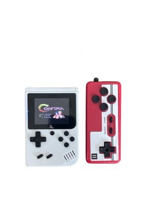 El Atarisi (Beyaz) | Uyumlu 400 Oyun Yüklü Mini Konsol, TV Bağlantılı, 2 Kişilik Eğlence Image 0