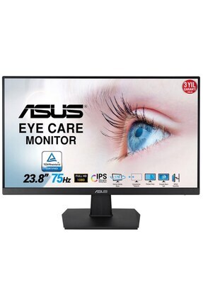 23.8 Asus Va24ehe Ips 5ms 75mhz 1xvga 1xhdmı 1xdvı Fhd 1920x1080 Eye Care Flıcker-free Düşük Mavi Iş Image 0