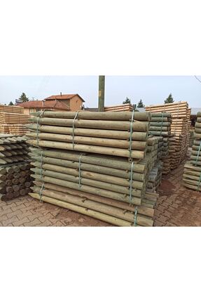 Emprenyeli Ahşap Direk Herek Kazık (bağ Kazığı) 10 Çap 100cm 5'li Paket Image 2