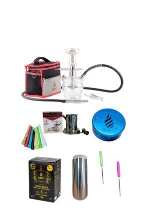 Kefo Trip Çantalı Nargile Takımı + Çelik Ocak + 1kg + Kefo Ember + Rulo Folyo + 50 Sipsi Image 0
