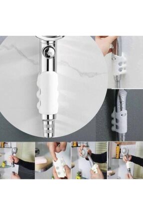 Duş Başlığı Tutucu Vantuzlu Vakumlu Silikon Başlık Tutucu Aparat-tekli Image 1