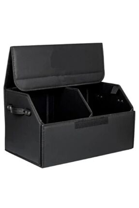 Oto Bagaj Organizeri Deri Bagaj Kutu Çantası Siyah Image 2