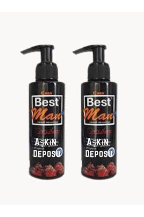 Aşkın Deposu 2'li Best Man 150ML. Büyük Boy Çilekli Lubricant Jel Image 0