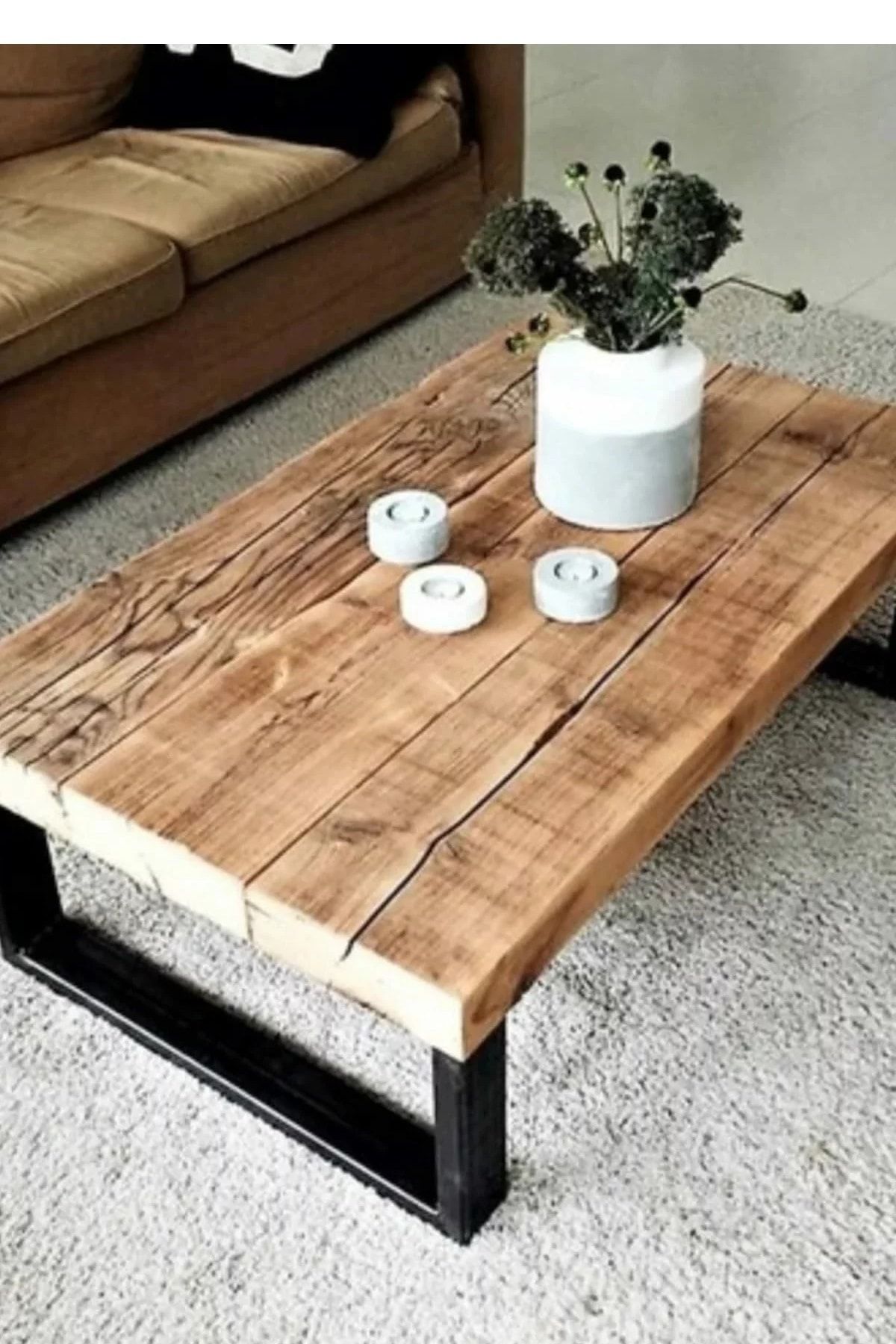 worldwooden ahsap naturel dekoratif orta sehpa metal ayakli sehpa ozel islem sehpa fiyati yorumlari trendyol