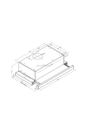 1140 Crystal Beyaz Çift Motorlu Sürgülü Aspiratör Image 2