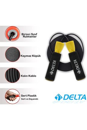 Deluxe Sünger Tutamaçlı Rulmanlı Ayarlanabilir Atlama İpi Image 6