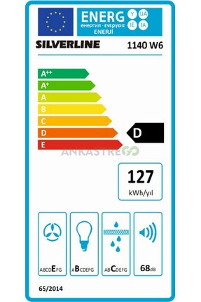 1140 Crystal Beyaz Çift Motorlu Sürgülü Aspiratör Image 4