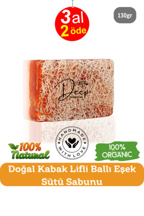 Doğal Kabak Lifli Ballı Eşek Sütü Sabunu 130 gr Image 0