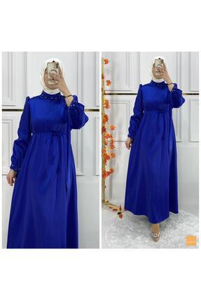 KADIN SATEN İNCİ DETAYLI ABİYE - 342 Image 0