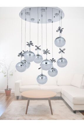 Modern Ledli 9 Toplu Sarkıt Avize Image 0