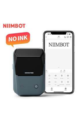 B1 Bluetooth Taşınabilir Termal Etiket Yazıcı - Göl Mavisi Image 0
