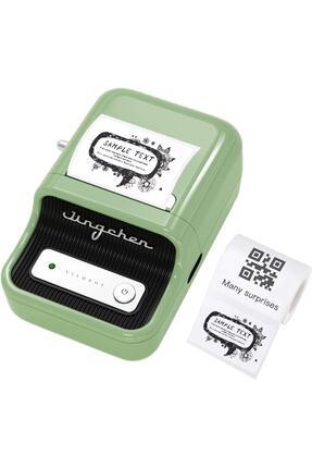 B21S Bluetooth Taşınabilir Termal Etiket Yazıcı - Yeşil Image 0
