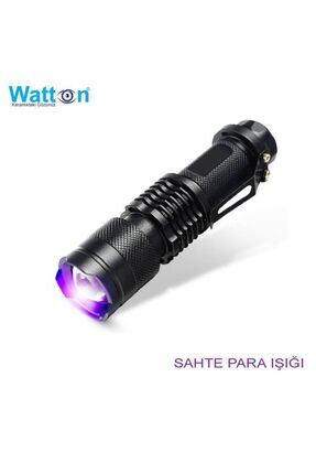 Waatton Orjinal Uv Mor Işıklı El Feneri-sahte Parave Dışkı Tespiti Pilli Wt 303 Image 0