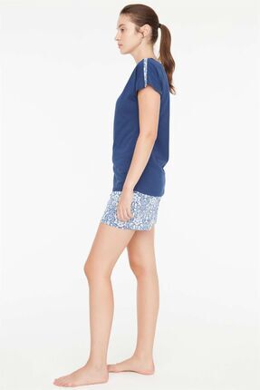 - Kadın Lacivert 3 Lü Pijama Takımı Image 4