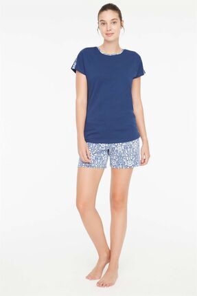 - Kadın Lacivert 3 Lü Pijama Takımı Image 2