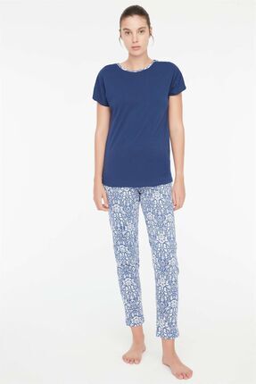 - Kadın Lacivert 3 Lü Pijama Takımı Image 1