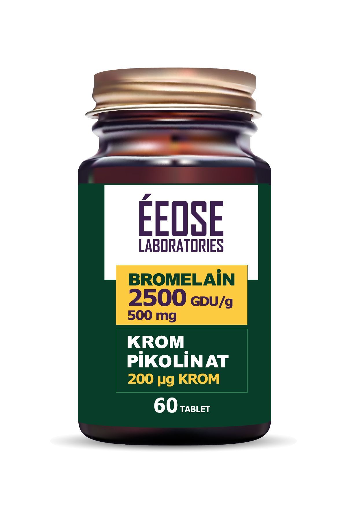 بروملین 2500 Gdu/g و کروم پیکولینات - 60 قرص