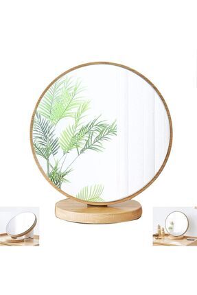 Dekoratif Masa Aynası Makyaj Aynas Açısı Ayarlanabilir Kare Makeup Mirror Ahşap Ayna Md: 3 Image 0