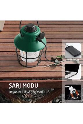 0215 Şarjlı Retro Outdoor Kamp Feneri 220 Lümen Image 7