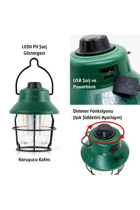 0215 Şarjlı Retro Outdoor Kamp Feneri 220 Lümen Image 6