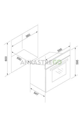 BO6502B02 S2 72 LT Siyah Ankastre Fırın Image 1
