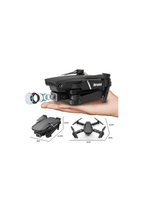 E88 DRONE 4K HD ÇİFT KAMERALI DRONE APP KONTROL WİFİ Lİ KATLANABİLİR QUATCOPTER Image 0