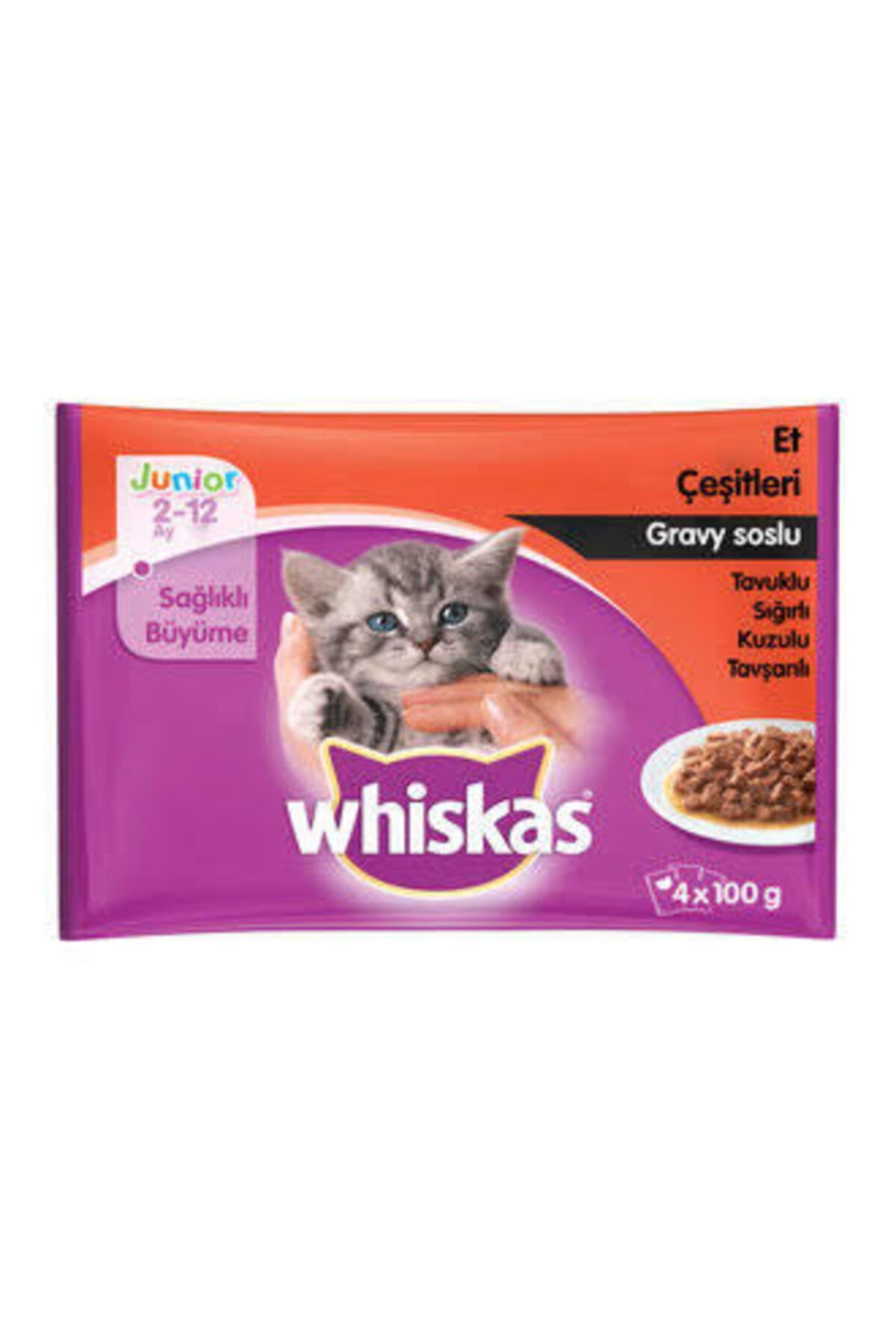 whiskas junior yas kedi mamasi etli secenekler 4x100 gr fiyati yorumlari trendyol