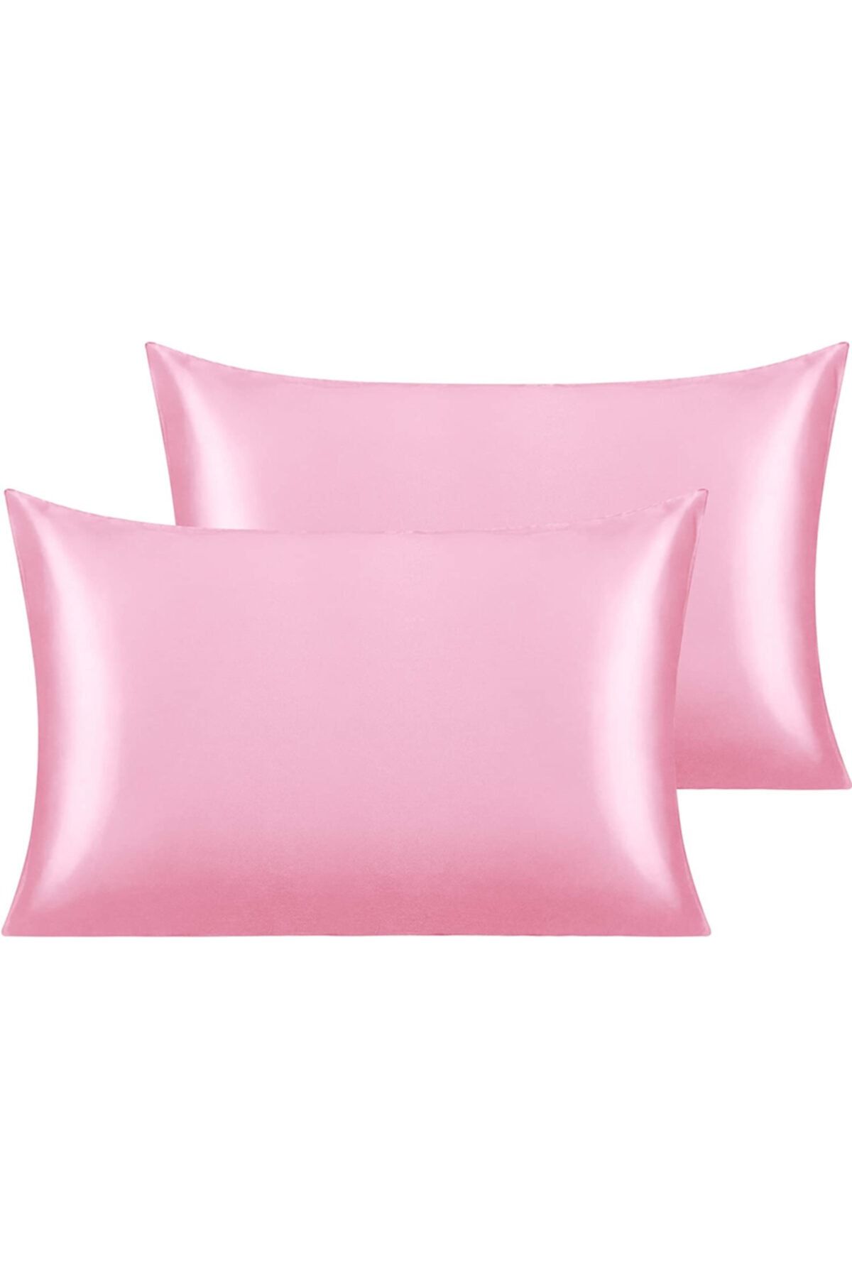 Tinybabyconcept %100 Ipek Pamuklu Saten Pembe Renk Yastık Kılıfı 50x70cm 2 Adet