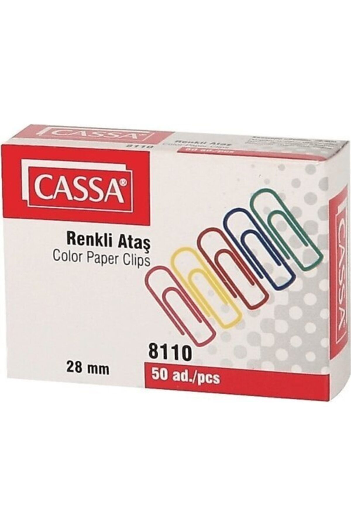 Cassa 8110 Renkli Ataş 28mm