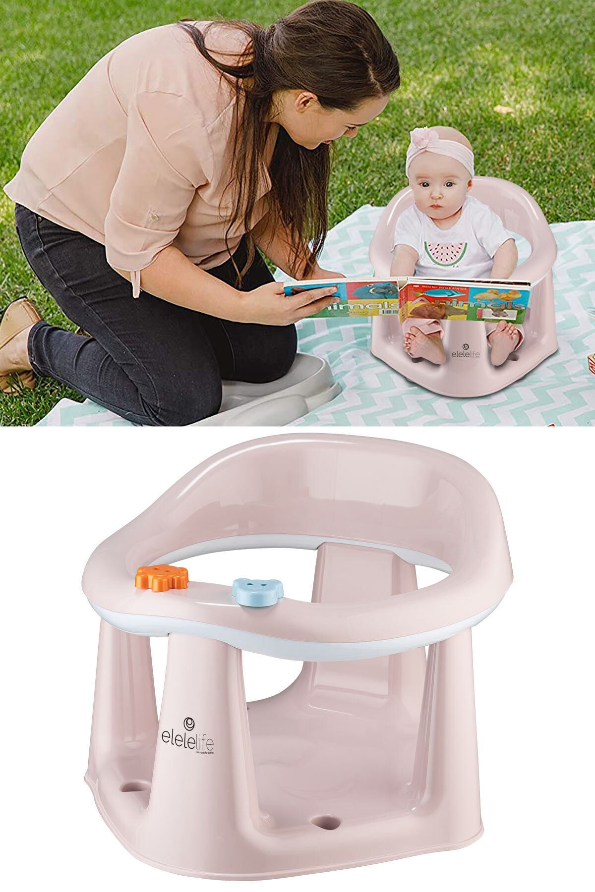 elele life 2in1 vakum bebek banyo oturagi ve mama oturagi pudra fiyati yorumlari trendyol