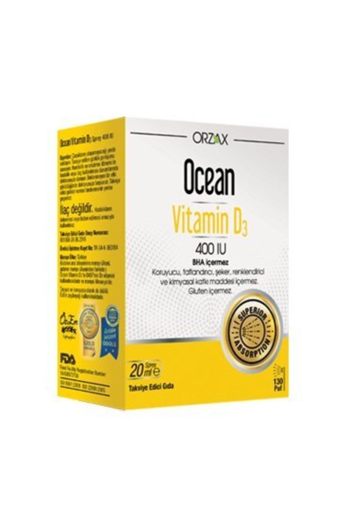 ocean vitamin d3 400 iu sprey 20ml fiyati yorumlari trendyol