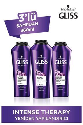Intense Therapy Yeniden Yapılandırıcı Şampuan - Omega Plex Ve Acai Üzümü Ile 360 ml X 3 Adet Image 0