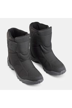 Erkek Su Geçirmez Cırt Cırtlı Outdoor Kar Botu - Siyah - Sh100 Image 1