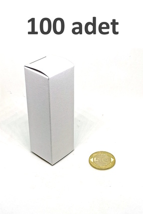 100 Adet - 34mmx103mmx34mm Beyaz Karton Kutu - Kozmetik şişesi ve spreyleri için uygun Image 0