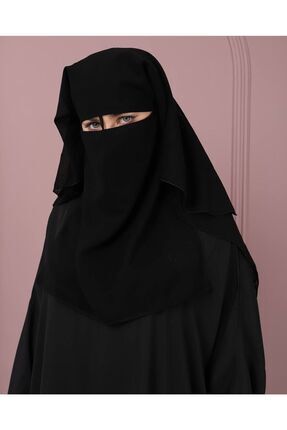 Peçe Siyah Duvak Bae Başörtüsü Image 0