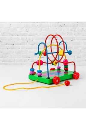 Yürümeye Başlayan Bebek Helezon Labirent Geliştirme Eğitici Ahşap Oyuncak Image 0