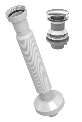 Felix Pop Up Sifon Paslanmaz Başlıklı , Körüklü Gider Borusu 220039 Image 0