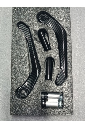 Motosiklet Karbon Manet Koruma Seti Siyah – Fren Debriyaj Koruyucu Image 1