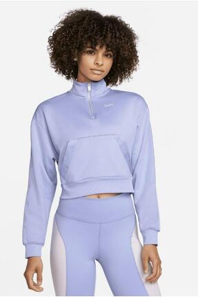 Therma-fit Crop Şardonlu Kadın Mavi Sweatshirt Image 4