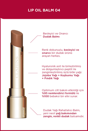 Lip Oil Balm 04 Almond 2.9g - Peptid İçeren Nemlendirici Dudak Yağı Balsamı - Renk: 04 Badem Image 6