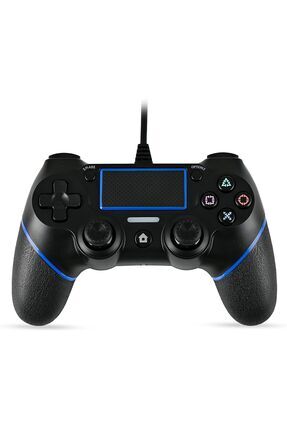 Ps4 Ve Pc Uyumlu Titreşimli Kablolu Oyun Kolu Gamepad Image 0