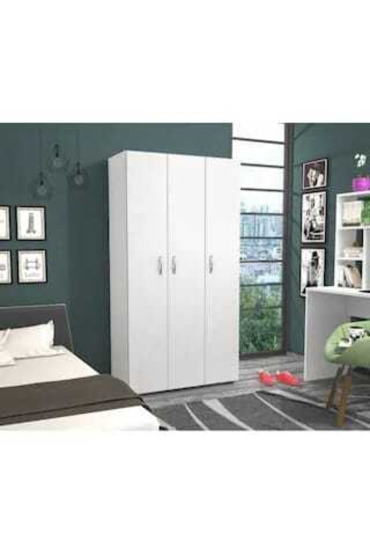 GREAT HOME %100 Mdf 3 Kapaklı Gardrop Dolap